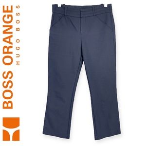 Hugo Boss Orange Womens Saliny Comfort Fit Blue Ankle Pants Trousers Navy Blue 2
